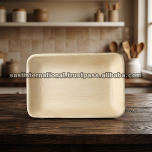 Bandeja Rectangular Profunda Desechable y Ecológica de Hoja de Palma de 25x15cm - Product Image 2