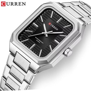 Reloj de Lujo para Hombre de Marca Superior 8457, Reloj de Cuarzo Cuadrado de Moda para Negocios con Correa de Acero, Caja de Aleación, Envío Directo - Product Image 5