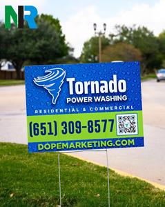 Wholesale PP 4mm UV Printing Custom <b>Plastic</b> Cutting <b>Letter</b> Blank 18x24 Yard Sale Signs Advertising with H-Stakes - Product Image 6