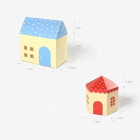 Boîtes à biscuits sucrées en papier en forme de maison Boîte d'emballage cadeau pour décoration de fête d'anniversaire de Noël