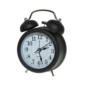 T308 Tabletop Classical Quartz Promotional Modern Pure Color For Home Metal Twin Bell Alarm Clock
