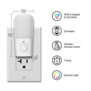 LOHAS Veilleuse télécommandée Couleur dynamique RVB Veilleuse pour enfants Mini Veilleuse créative Plug In RVB pour chambre à coucher - Product Image 6