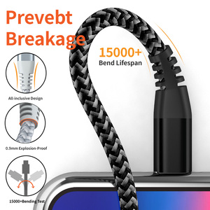 <span class=keywords><strong>Cable</strong></span> USB2.0 de Nailon con Carga Rápida Tipo-C para iPhone - Product Image 4