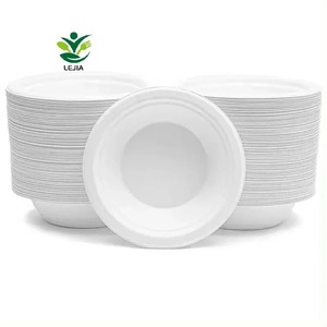 12OZ Descartável Cana Bagasse Salad Bowl Compostable e Biodegradável Eco-Friendly Sopa <span class=keywords><strong>Bowls</strong></span>