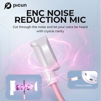 Headset Gaming Over-Ear Berkualitas Tinggi Picun G3 5.3 BT AAC Chipset JL dengan Mikrofon dan Peredam Kebisingan Aktif untuk Perjalanan & Penggunaan Mobile