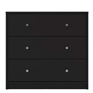 3 pièces ensemble de 2 commodes et 6 tiroirs commode Double-noir meubles de chambre à coucher - Product Image 3