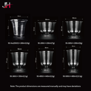 Vasos Desechables para Helado con Logotipo Personalizado Disponibles, Vasos en Forma <span class=keywords><strong>de</strong></span> U <span class=keywords><strong>de</strong></span> PET <span class=keywords><strong>de</strong></span> Grado Alimenticio <span class=keywords><strong>de</strong></span> 95 mm con <span class=keywords><strong>Tapas</strong></span> - Product Image 5