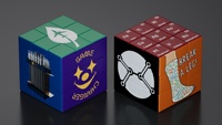 Cube magique personnalisé avec impression UV, mini 3x3x3, en plastique ABS, jouet éducatif promotionnel, casse-tête pour enfants, cadeau
