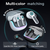 Écouteurs TWS Gaming G07 à Faible Latence, Écouteurs sans Fil pour Joueurs, Casques de Jeu avec Double Appairage V5.4 et Réduction de Bruit ENC