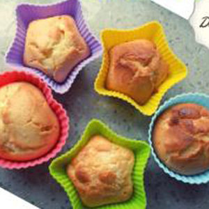 Star-Shaped <b>Silicone</b> Muffin Cups 7Pcs 7x3cm For Cake <b>Baking</b> And Dessert Making - Product Image 3