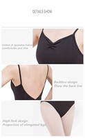 Ldttrol-tenue de Ballet à bretelles sexy pour femmes, vêtement de danse en coton Spandex, coupe haute, vêtement d'entraînement, nouvelle collection