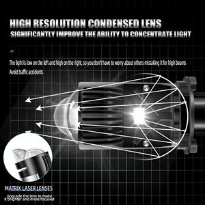 <span class=keywords><strong>Precio</strong></span> <span class=keywords><strong>de</strong></span> fábrica H4 Mini LED Proyector Lente Faro Bombilla 110W 11000LM Haz Alto y Bajo con Matrix H4 RHD LHD Led Faro Bombilla - Product Image 3