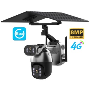 Ubox Auto Rotation Solar 4G <b>Wireless</b> Sim CCTV Surveillance Cameras Outdoor Dual Lens 8MP Battery PTZ IP <b>Security</b> <b>Camera</b> Network - Product Image 1