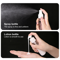 Kit de bouteilles de voyage anti-fuite, accessoires de toilette portables avec étiquettes et boîte de rangement pour shampoing, lotion, liquides en avion