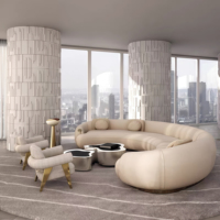 Canapé trois places de luxe moderne italien, mobilier de salon haut de gamme, design haut de gamme, base en laiton rembourrée pour la maison et l'appartement