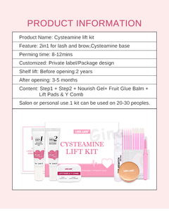 Kit de lamination des sourcils et de lifting des cils LAVA LASH à la cystéamine 2 en 1, personnalisé, sans irritation, <span class=keywords><strong>professionnel</strong></span>, végan - Product Image 5