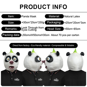 Funny Latex Red <strong>Panda</strong> <strong>Mask</strong> Halloween Masquerade Cosplay Party Prank Props Animal Headgear Wholesale Custom Design - Product Image 2