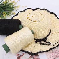 Fil de corde en polypropylène 100 % résistant à l'abrasion, DTY 3 mm, filé à anneaux, robuste, 250 g/rouleau, fil PP teint pour sacs au crochet et tricot