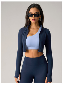 OEM ODM Dames Slim Fit Yogakleding Jas Gym Lange Mouw Sport Ritsjas Gymkleding Jassen Workout Ritsjas Yogajas - Product Image 5