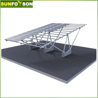 Structure de montage solaire en aluminium pour abri de voiture Cadre de support PV étanche pour abri de parking