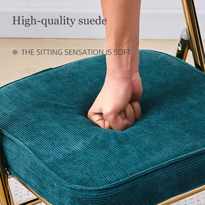 كرسي طعام معدني محمول مع قماش مخملي قابل للطي للفنادق والأثاث التجاري - Product Image 6