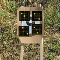 Dericsson Rouleau de 100 cibles de tir fluorescentes jaunes de 6 pouces, autocollantes, pour entraînement professionnel