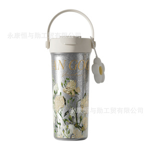 Nueva Taza de Agua <span class=keywords><strong>Van</strong></span> <span class=keywords><strong>Gogh</strong></span> de Titanio Puro, Regalo de Alta Gama para Mujer, Taza de Titanio Portátil con Aislamiento Interior y Exterior, Titanio Puro, Tamaño Grande - Product Image 6