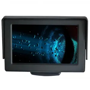 4.3 inch smallest car tft lcd rearview monitor mini tv with two ways video input