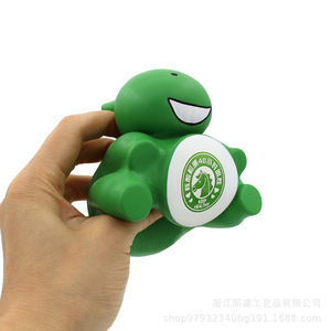 Green Cartoon Hippo PU Foam Desk Decor Slow <b>Rebound</b> Stress Toy For Office And Home Use - Product Image 4