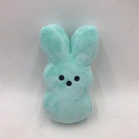HY Lapin de Pâques miniature de 15 cm, jouet en peluche douce en coton, rembourrage en PP, animal en peluche coloré arc-en-ciel pour enfants, idéal