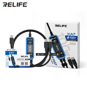 อะแดปเตอร์ชาร์จเร็ว RELIFE <span class=keywords><strong>XA7</strong></span> หน้าจอดิจิตอล 1 ต่อ 2 กำลังไฟ 100W พร้อมระบบตรวจสอบแบบเรียลไทม์ รองรับโทรศัพท์มือถือระบบปฏิบัติการ Android และ iPhone ช่องเสียบ Type-C - Product Image 5