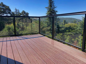 Système de balustrade en verre moderne en acier inoxydable avec poteau <span class=keywords><strong>pour</strong></span> escalier intérieur/extérieur, <span class=keywords><strong>balcon</strong></span>, terrasse, piscine, jardin, barrière - Product Image 5