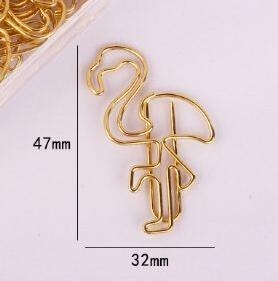 Aduana color dorado Corazón creativo Clip de papel Papelería Material de metal flechas Clips de papel - Product Image 6