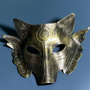 Lámpara de araña con cabeza de <span class=keywords><strong>Lobo</strong></span>, lámpara colgante con motivo de asta de estilo nórdico, decoración para Bar, cafetería, tienda, lámpara colgante de capa, vela - Product Image 6