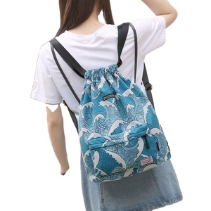 Sac à dos léger et imperméable personnalisé avec cordon de serrage, idéal pour le sport et la gym, pour hommes et femmes - Product Image 4