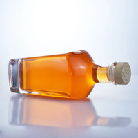 Vente directe d'usine, bouteilles en verre cristallin transparentes imprimées avec bouchon en liège, 700 ml/750 ml/1000 ml, pour gin, vodka, tequila, whisky