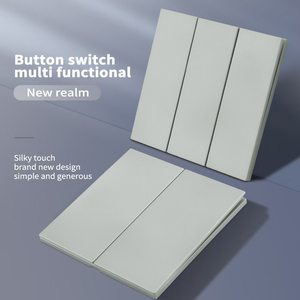 Presa a Muro Elettrica Touch Panel di Lusso Standard Europeo (Germania, Russia, Francia) 250V 85x85mm 1/2/3 Gang con Presa Schuko - Product Image 2