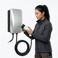 Pengisi Daya EV AC Baru OCPP 1.6J 7kW 11kW 22kW dengan Kartu RFID, Tipe Wallbox 2, IP65, Komersial & Hunian, untuk Parkir