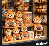 Jouets en peluche personnalisés, ours en peluche doux, poupée de dessin animé pour enfants, cadeaux, événements promotionnels, jouets en peluche personnalisés