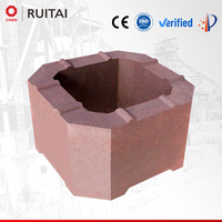 Briques réfractaires cylindriques en corindon chromé pour la découpe et la soudure, haute résistance à l'usure pour les murs de régénérateur de fours à verre