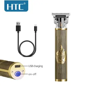 HTC AT-178 mesin pencukur rambut pria, mesin pemotong rambut tanpa kabel USB dapat diisi ulang daya tanpa kabel untuk pria