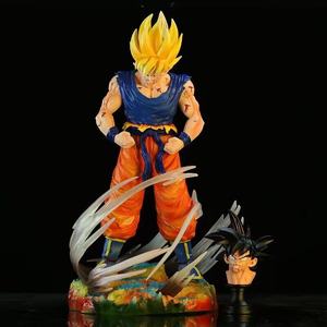 32.5cm Anime Dragon DBZ Son <span class=keywords><strong>Goku</strong></span> avec deux têtes figurines Pvc Collection modèle poupée Statue jouet cadeau - Product Image 3