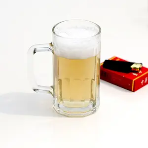 Sublimation Beer Mug Frosted Glass Custom Beer Glass Sprint Transparent Drinking Glass For Beer Milk