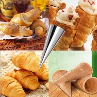 Yolecen Lot de 35 moules à cornets de crème en acier inoxydable de 4,9 pouces, formes à cannoli, tubes, kits avec brosse de nettoyage, poches à douille - Métal