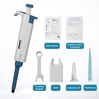Distributeur de dosage de liquide à micro-pipette numérique autoclavable à volume réglable pour utilisation en laboratoire matière plastique