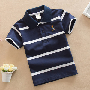 Abbigliamento per Bambini 1-15 Anni, Polo a Maniche Corte per Ragazzi, Stile Coreano Estivo con Stampa Tie-Dye, 95% Cotone, Colletto Stile Collegiale - Product Image 3