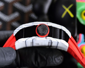 Montre mécanique de luxe de haute qualité, résistante à l'eau, avec cadran squelette lumineux, bracelet en caoutchouc, boîtier en fibre de carbone - Product Image 3