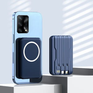 Cargador Portátil de 10000mAh y 15W con Carga Rápida Inalámbrica, Pantalla LED, Entrada Micro USB y Cable Integrado para Dispositivos Móviles - Product Image 1