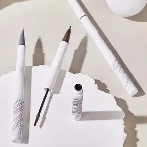 Waterproof Eyeliner Pen Packaging Double Ended Eyeliner And Mascara Tube Liquid Eyebrow Pencil 2 In 1 Cosmetic Private Label