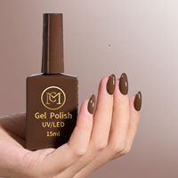 Brun foncé Moka Café Gel Vernis 15ml Sans Hema UV Nail Art DIY Automne Hiver Soak off Vernis À Ongles Automne Couleur Bouteille Emballage